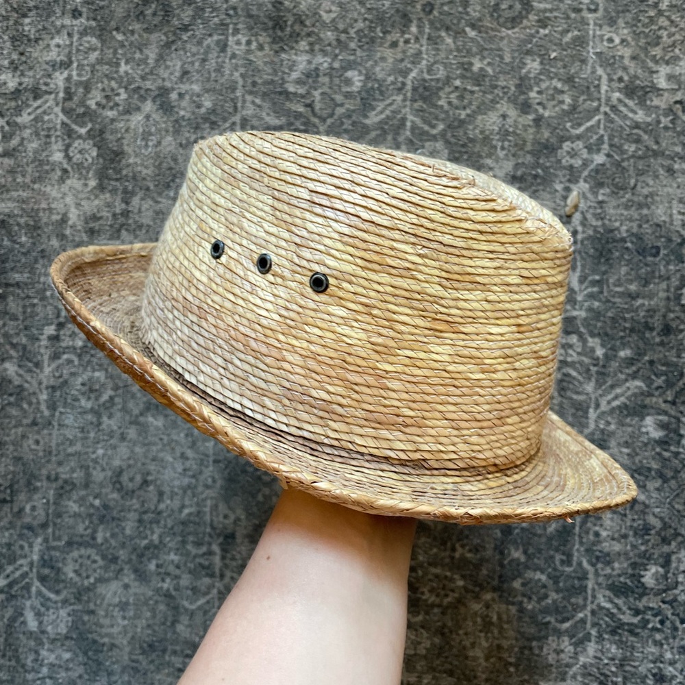 Chic Natural Tan Straw Fedora Hat for Women